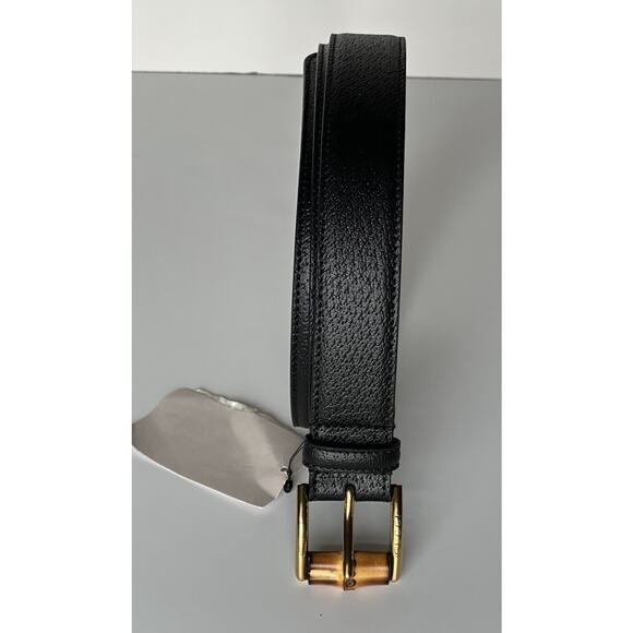 Gucci Men’s Leather Dollar Pigprint Belt Black 120/48 Italy 699954 NWT - Picture 5 of 9